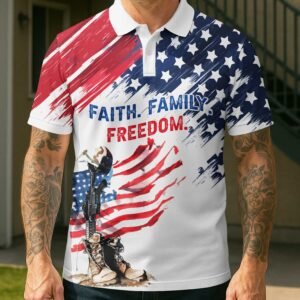 Blessed Are The Defenders Of Liberty All Over Print Polo