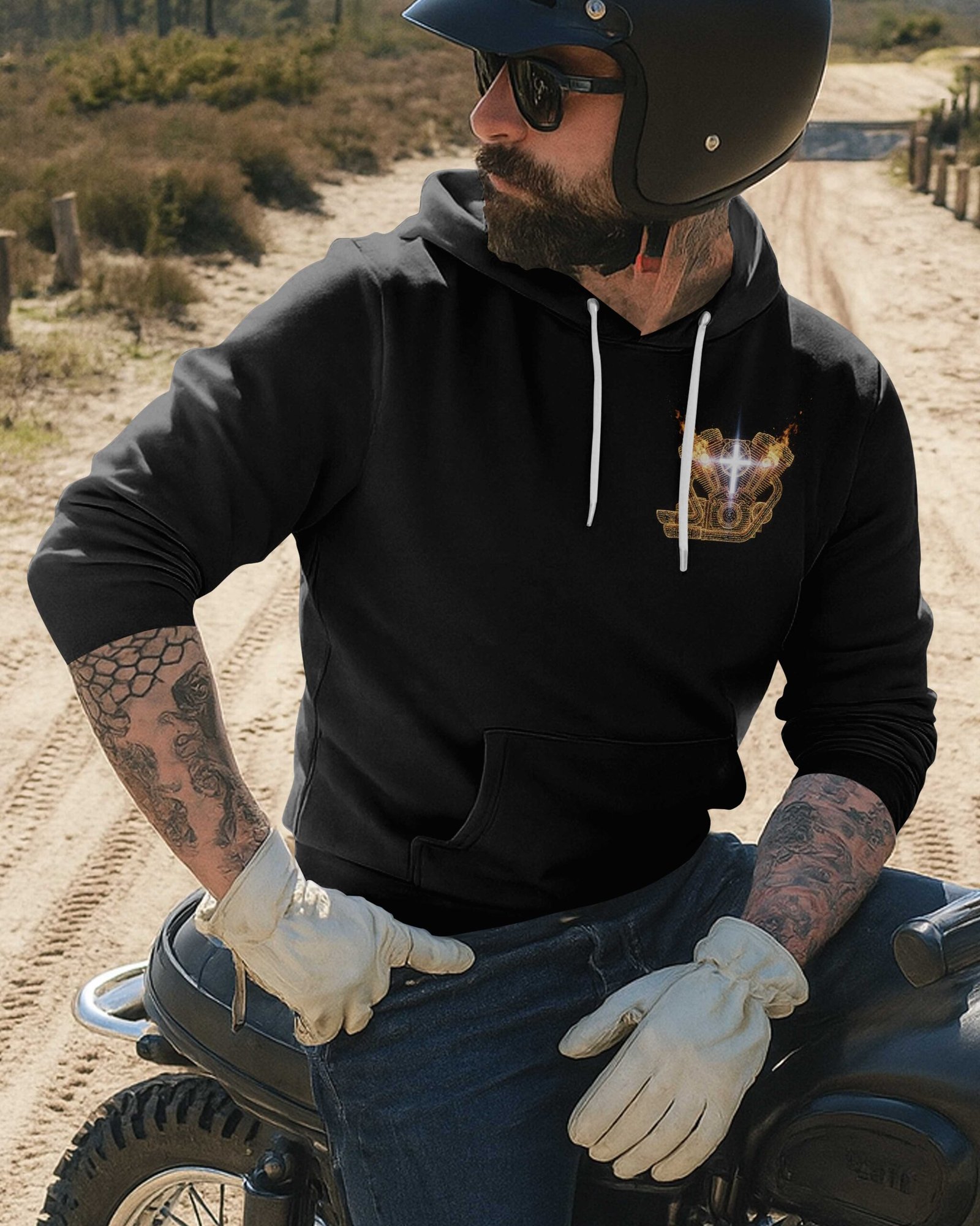 Every Mile I Ride Is A Sermon The Devil Can't Silence All Over Print Hoodie - Image 2