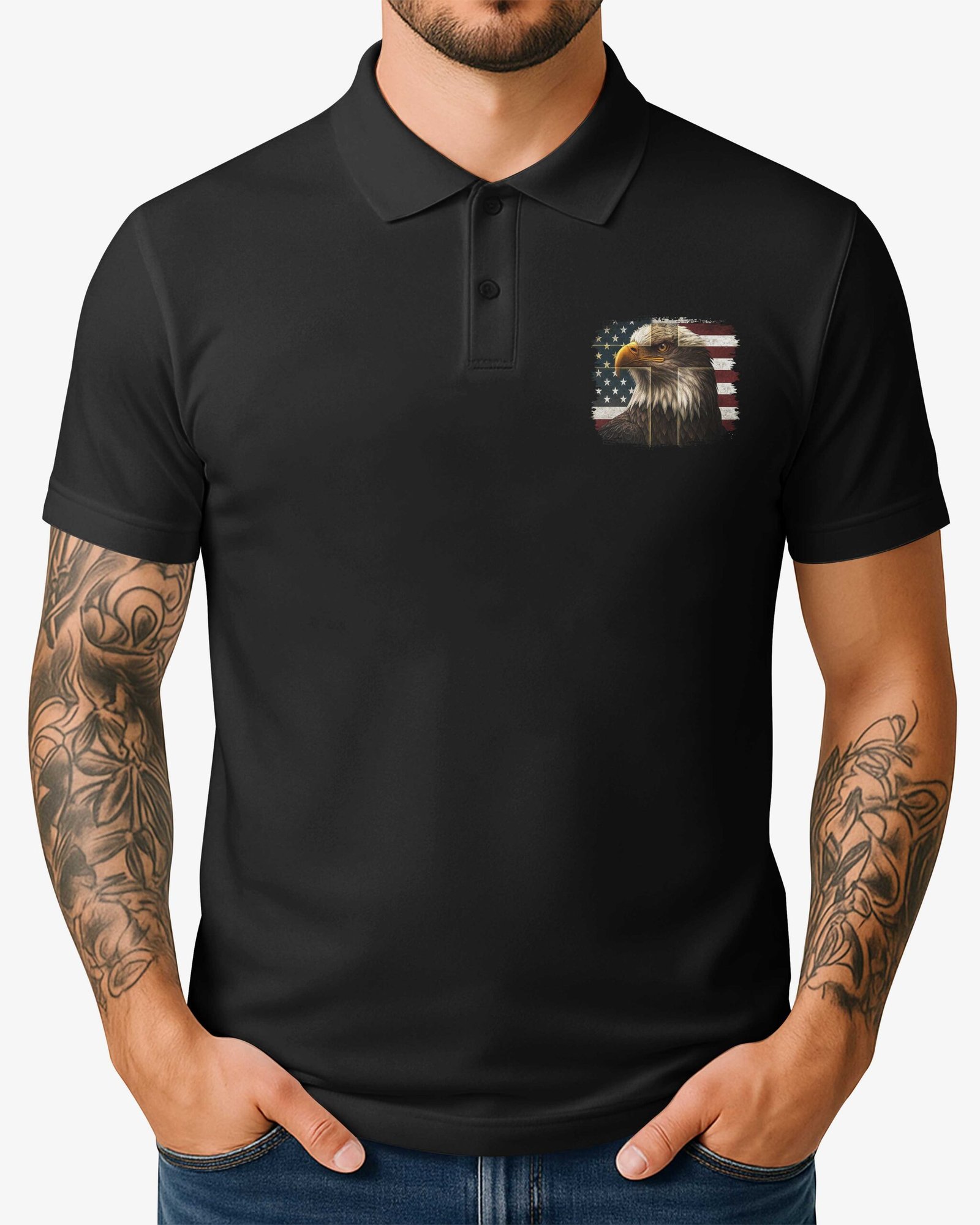Guided By Faith Forged By Duty All Over Print Polo - Image 4