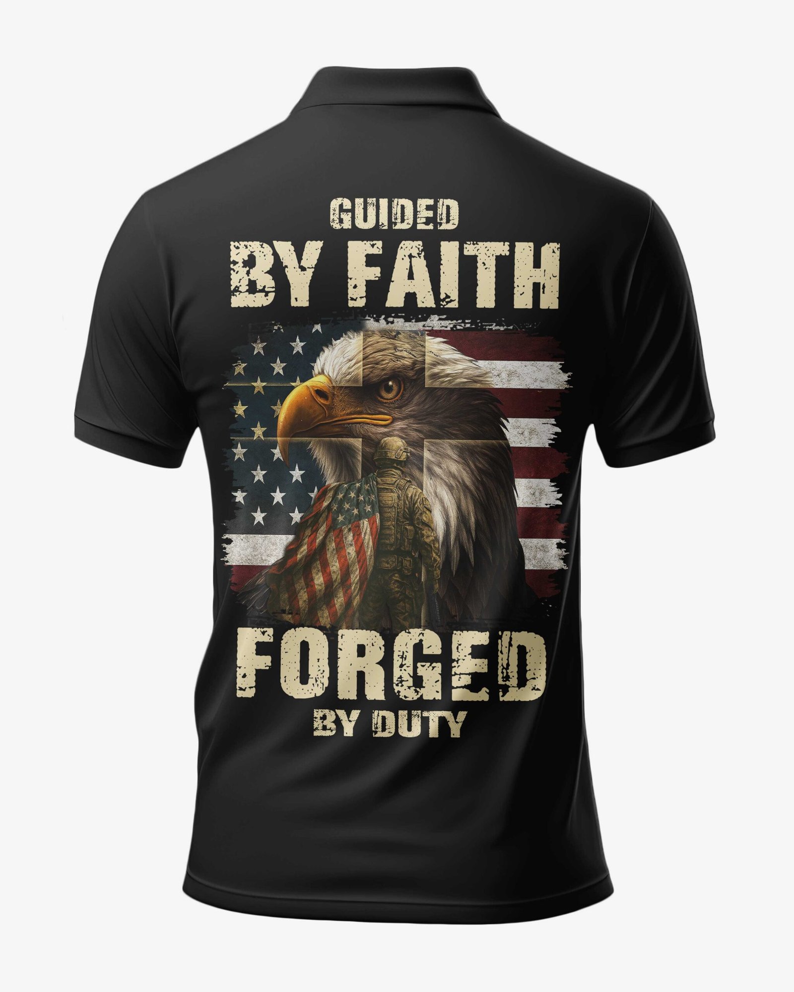 Guided By Faith Forged By Duty All Over Print Polo - Image 5