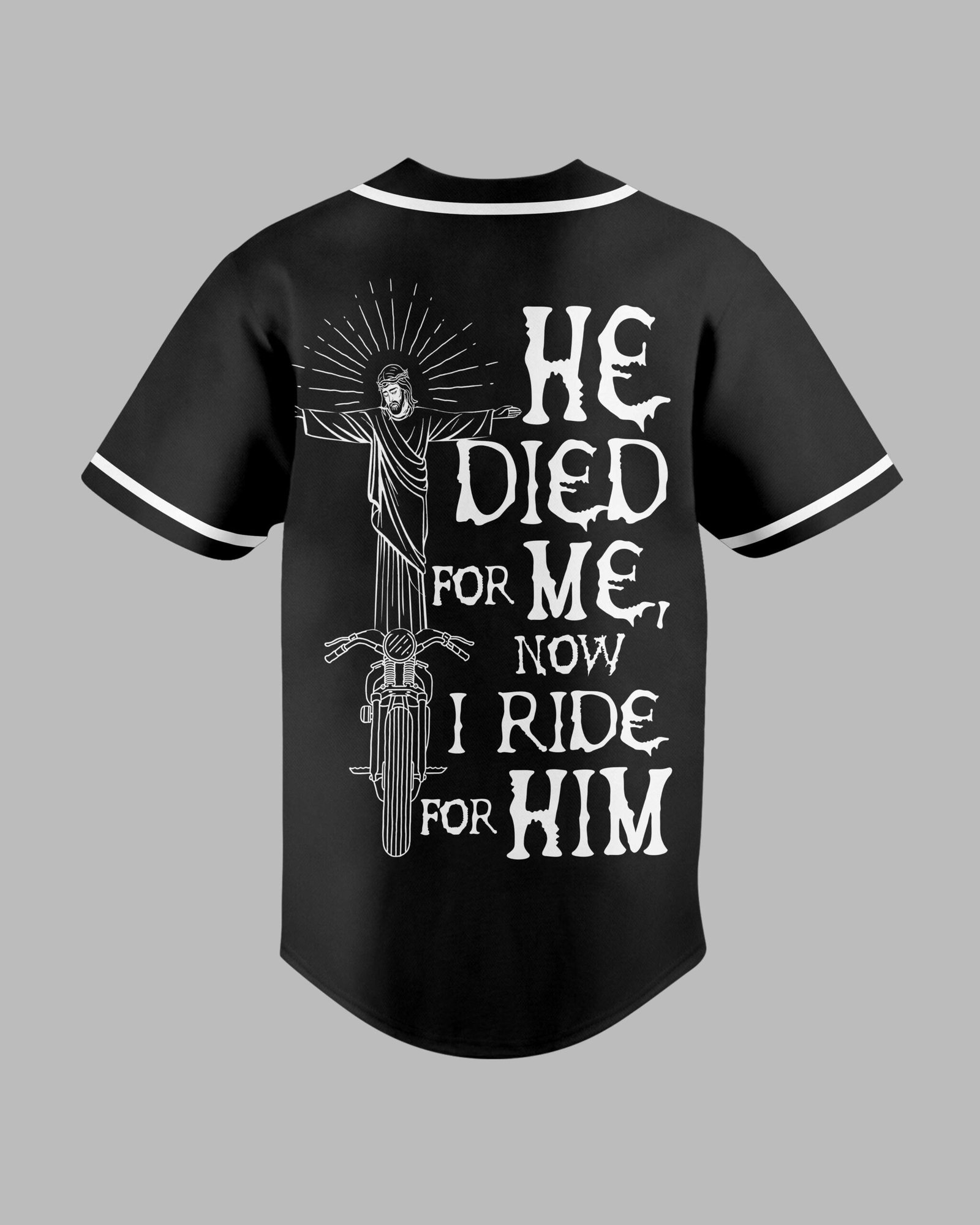 He Died For Me Now I Ride For Him All Over Print Jersey - Image 5