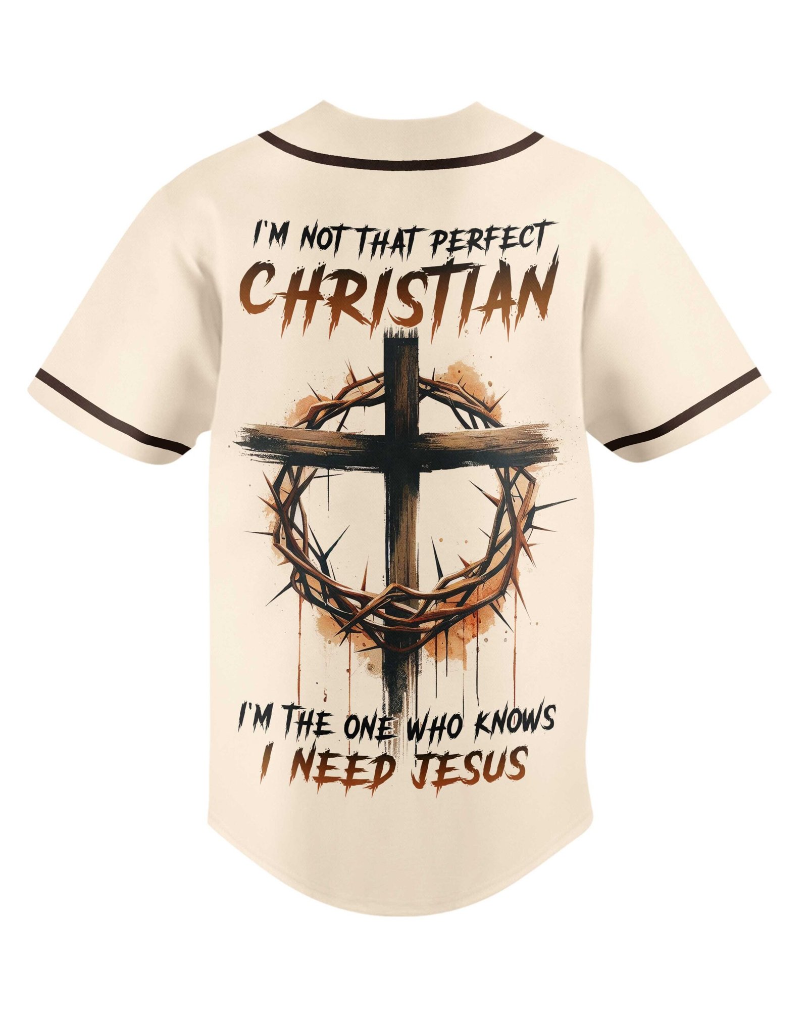 I'm Not That Perfect Christian All Over Print Jersey - Image 6
