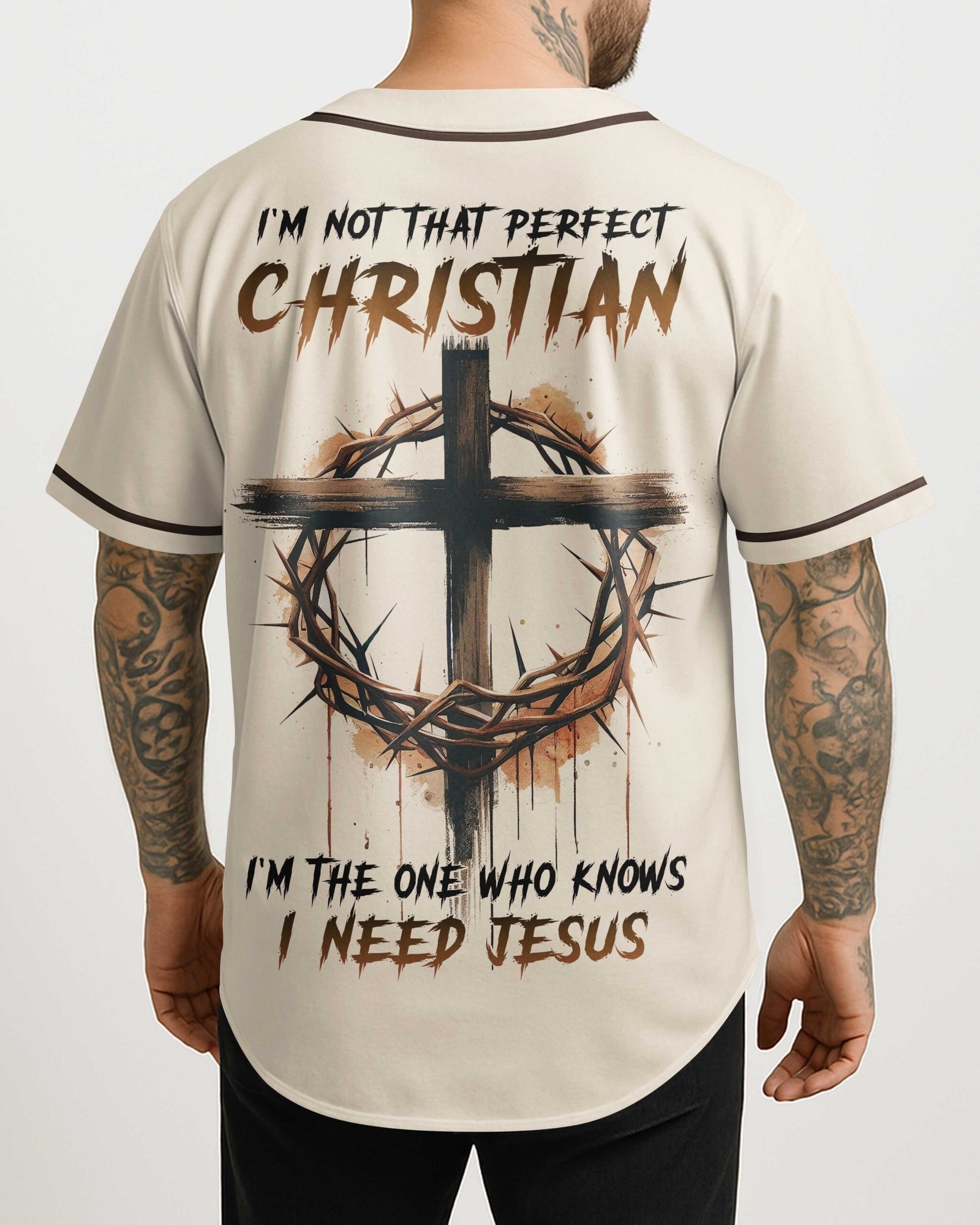 I'm Not That Perfect Christian All Over Print Jersey - Image 4