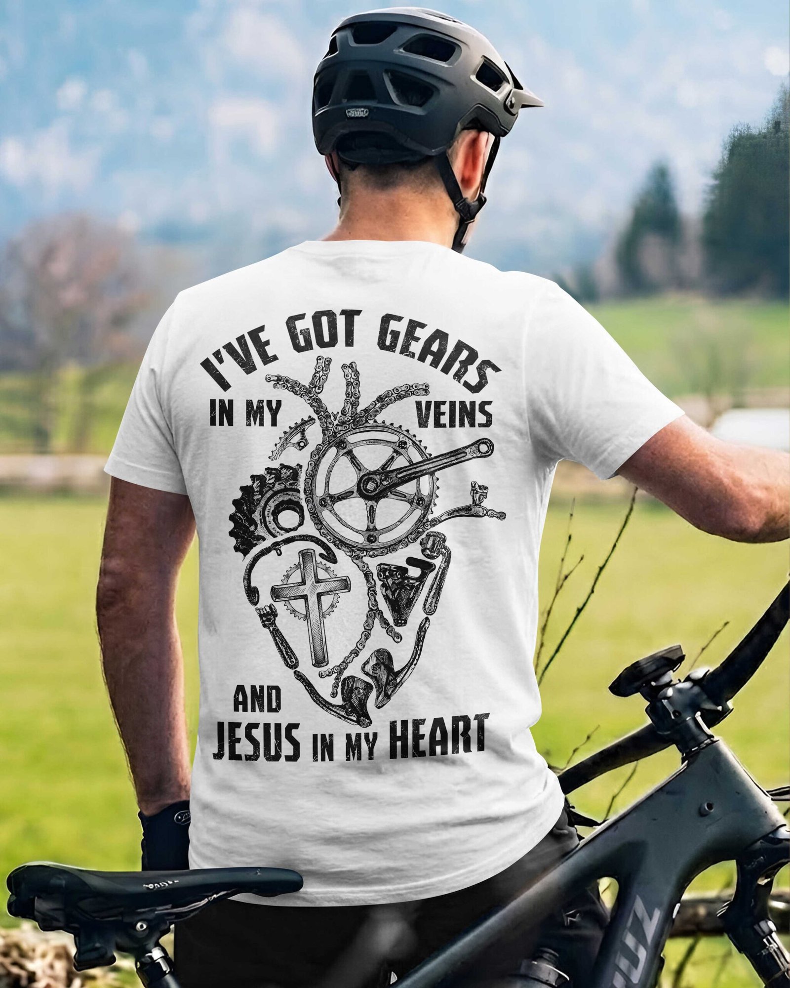 I've Got Gears In My Veins And Jesus In My Heart T-Shirt - Image 3