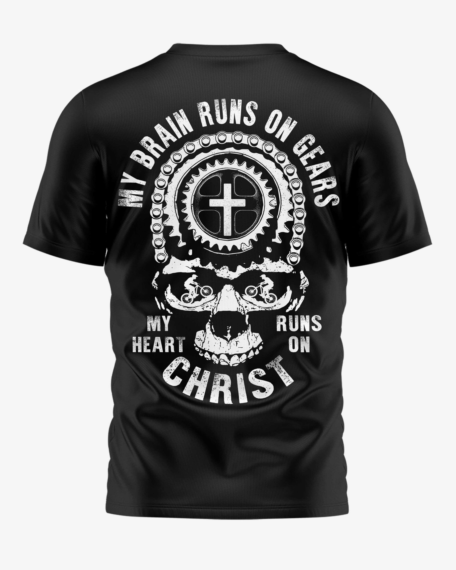 My Brain Runs On Gears My Heart Runs On Christ T-Shirt - Image 5