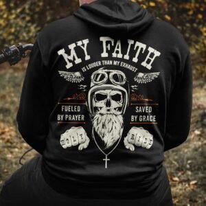 My Faith Is Louder Than My Exhaust All Over Print Hoodie
