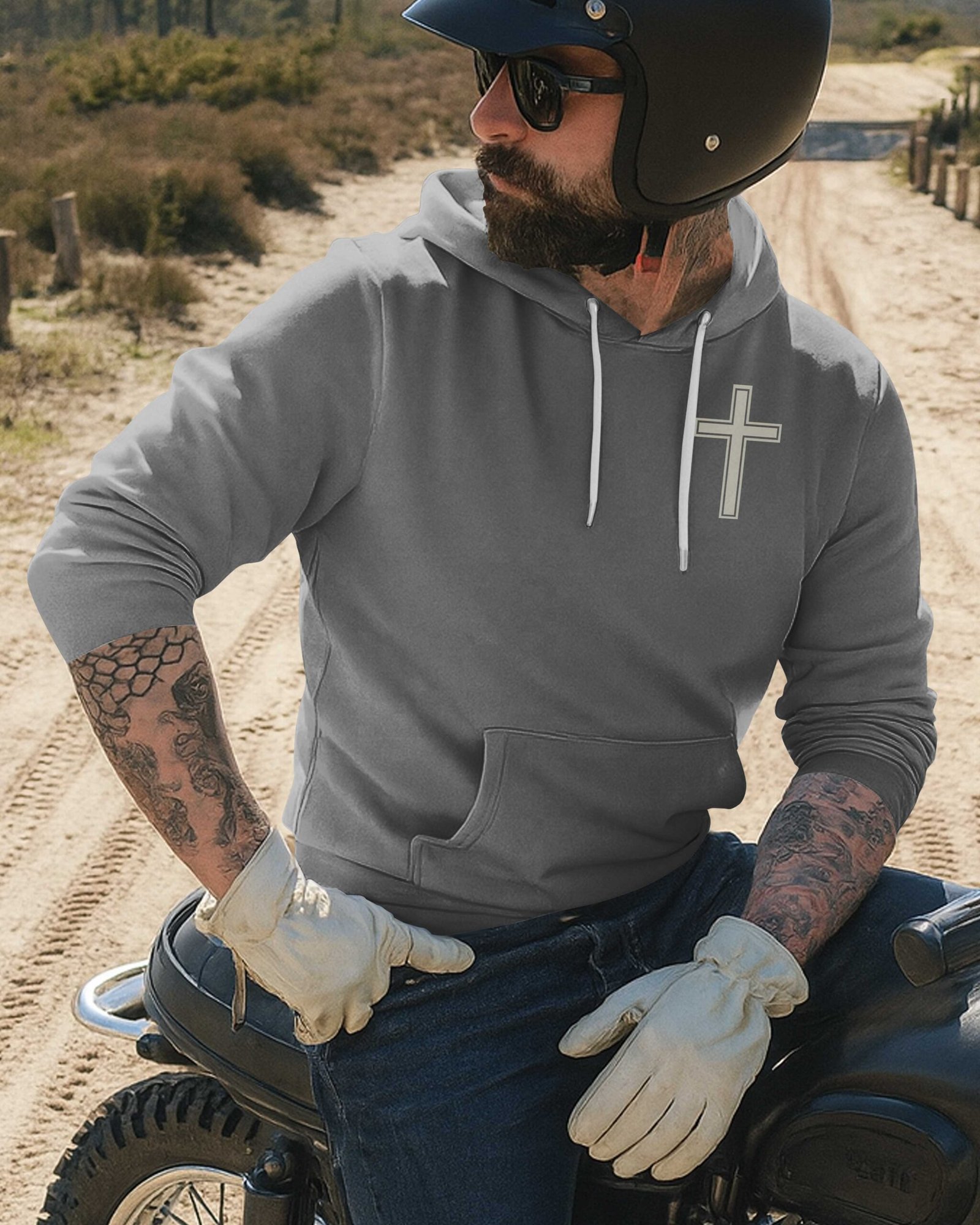 My Faith Is Louder Than My Exhaust All Over Print Hoodie - Image 11