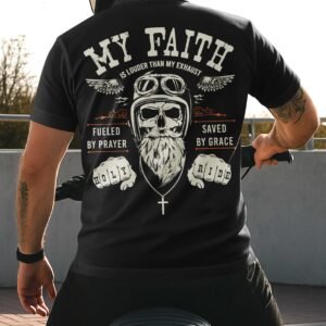 My Faith Is Louder Than My Exhaust All Over Print Polo