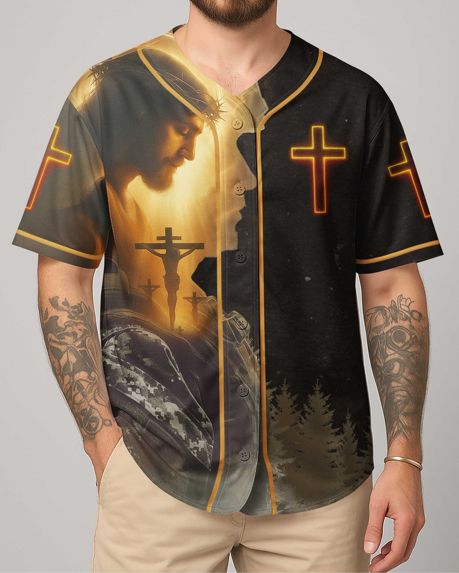 Wounded In Battle All Over Print Jersey - Image 3