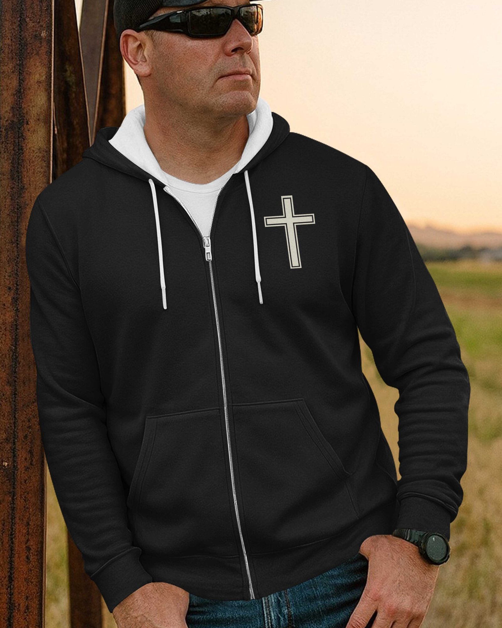 My Faith Is Louder Than My Exhaust Zip Hoodie - Image 2