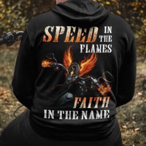 Speed In The Flames All Over Print Hoodie