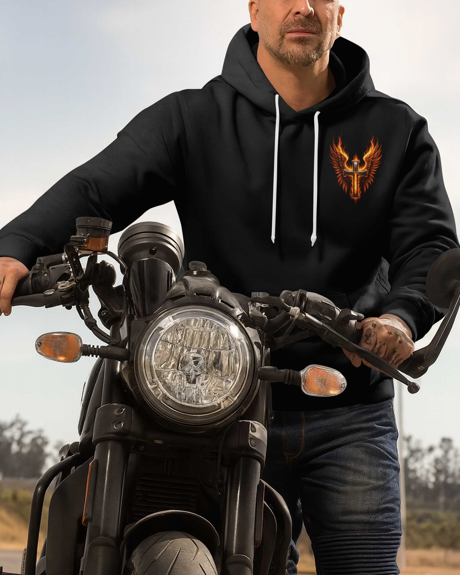 Speed In The Flames All Over Print Hoodie - Image 4