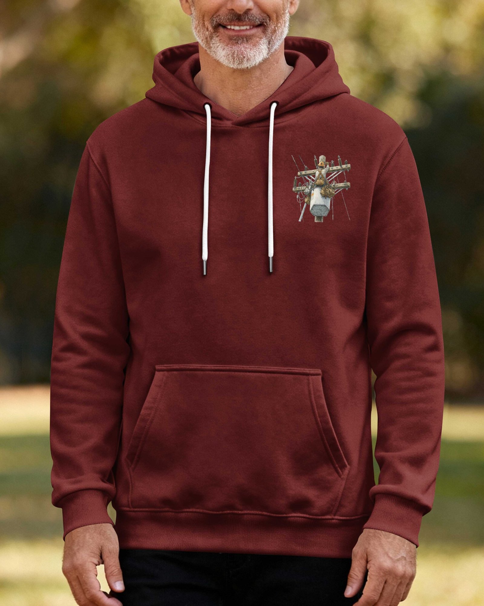 This Lineman Fixes What Storms Break With The Strength God Gives Hoodie - Image 6