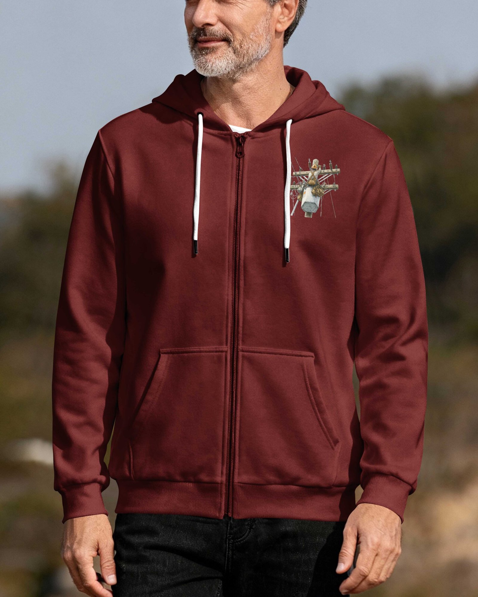 This Lineman Fixes What Storms Break With The Strength God Gives Zip Hoodie - Image 8