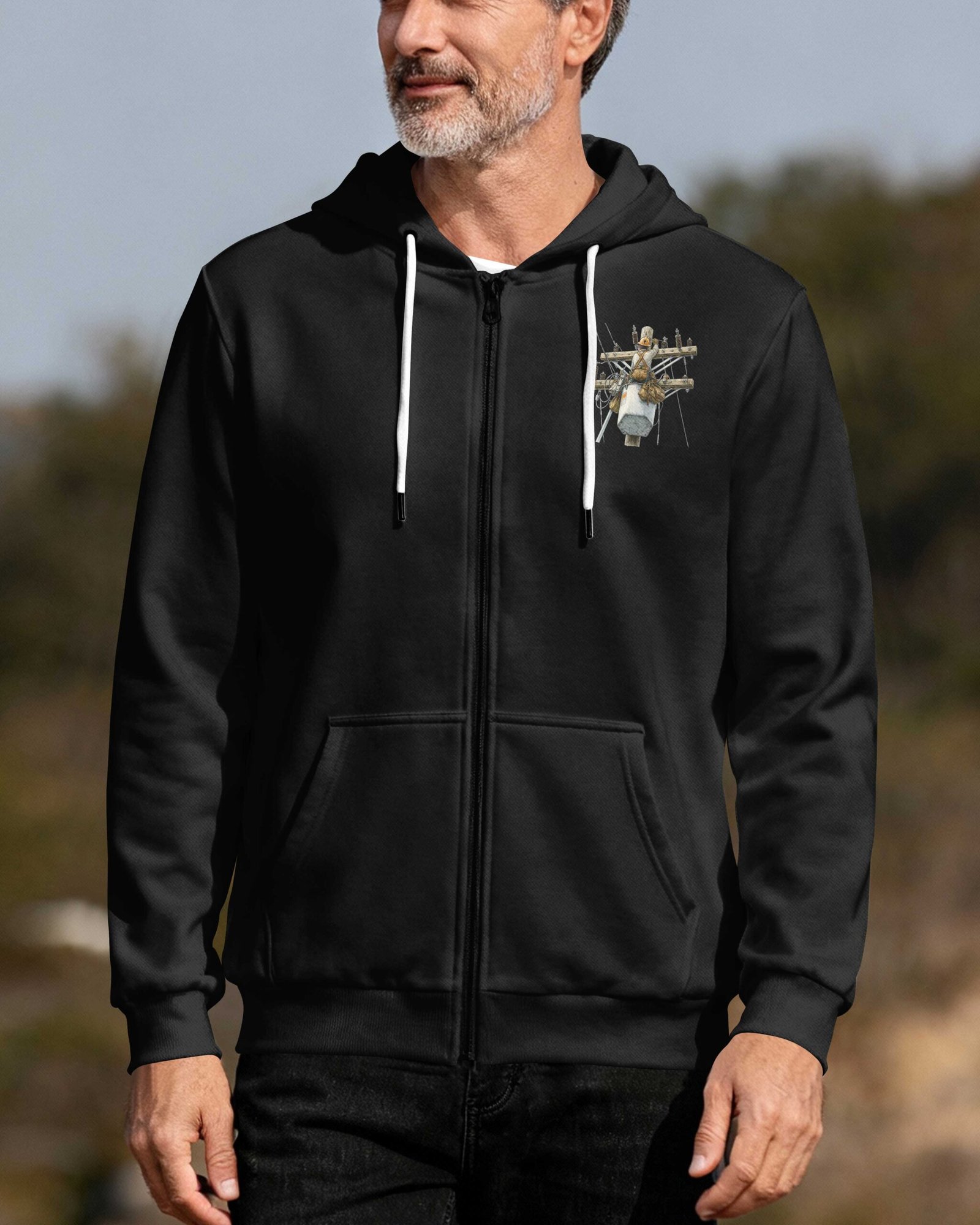 This Lineman Fixes What Storms Break With The Strength God Gives Zip Hoodie - Image 7