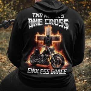 Two Wheels One Cross Endless Grace All Over Print Hoodie