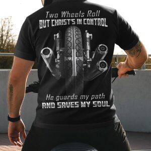 Two Wheels Roll But Christ's In Control All Over Print Polo